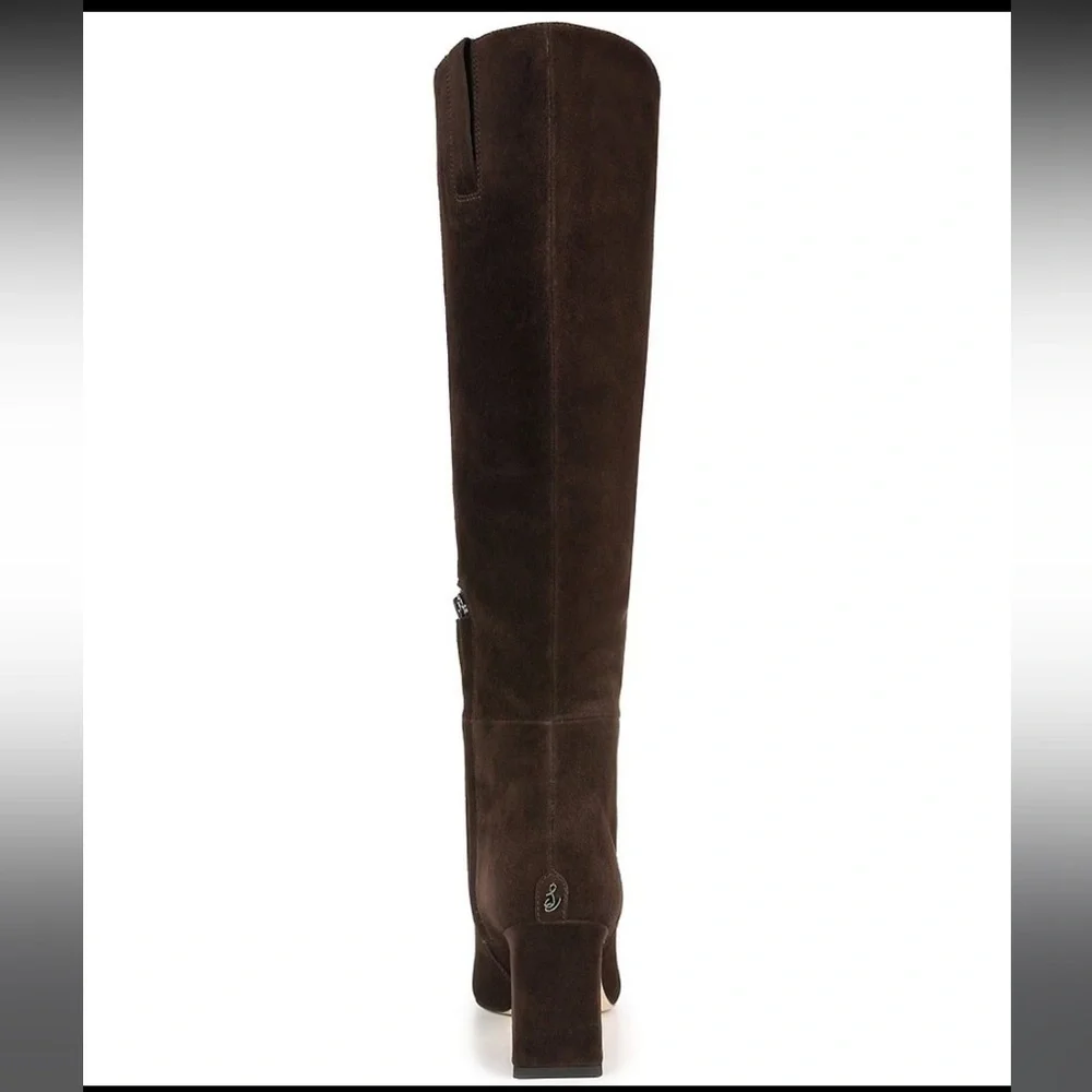 Sam Edelman Sylvia Chocolate Suede Boots (wide) - Picture 2 of 3